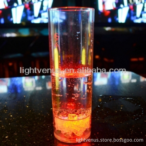hot selling LED plactic color change long drink glass